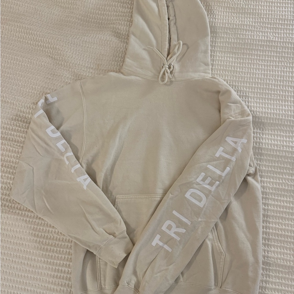 Tri Delta Beige Hoodie - size M